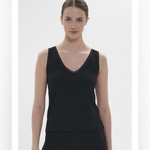 Simone Perele Aurore Sleeveless Tank - Black - Size Small